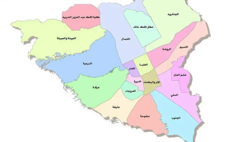 احياء شرق الرياض