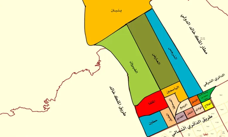 خريطة احياء الرياض