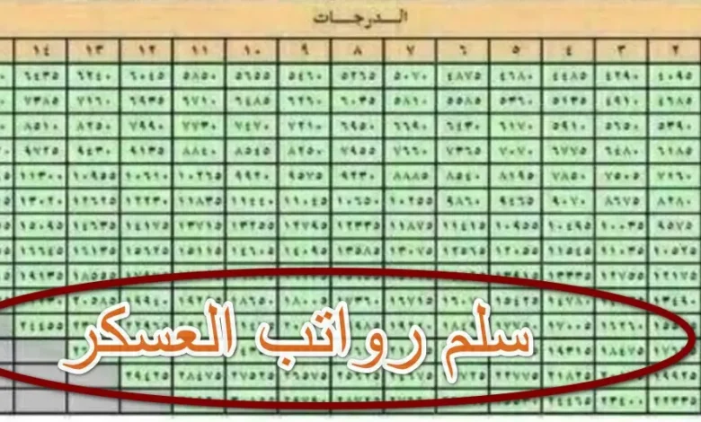 سلم رواتب وزارة الدفاع 1447 في السعودية